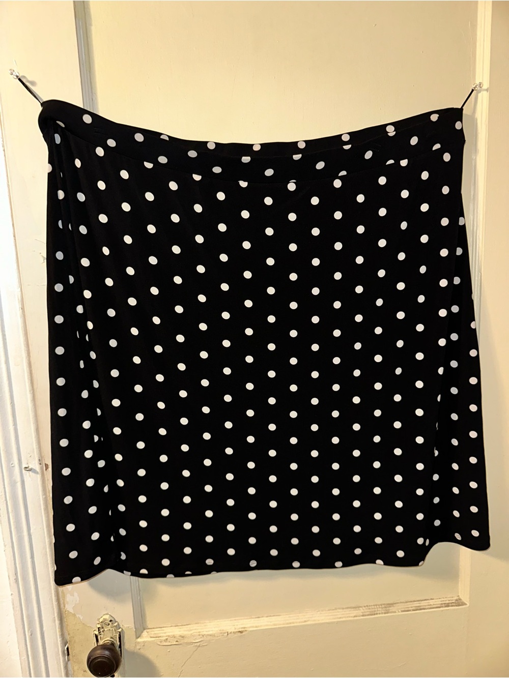 Philosophy Black and White Polka Dot Midi Skirt
